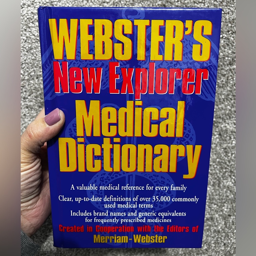 Webster's New Explorer Medical Dictionary Hardcover Book Merriam Webster